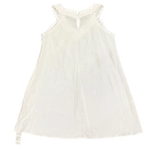 CUPSHE‎ White Embroidered V Neck Sleeveless Beach Cover Up Dress NEW - Image 3