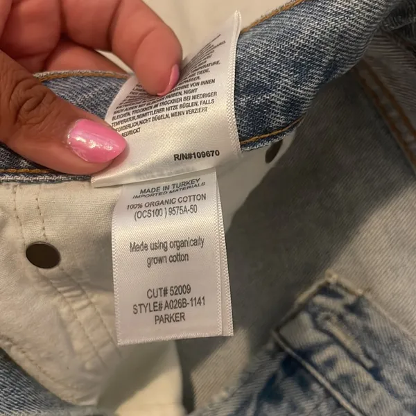 AGOLDE Parker Denim Blue Shorts Size 28 - Image 5