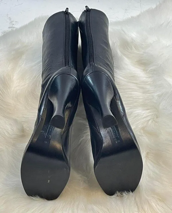 Vintage Boots Leather Mid Calf Boots - Image 2