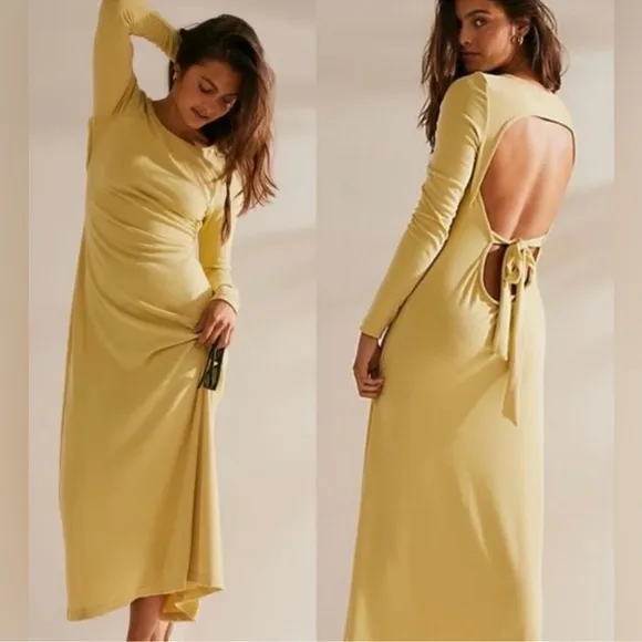 Free People NWOT beach Aubre Open-Back Essential Maxi dress - Image 2