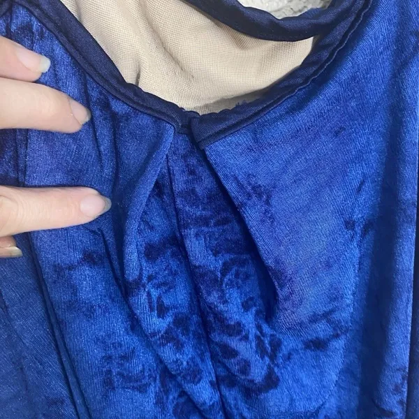 Dansco Blue Tie-Dye Dance Costume Leotard Tank Top Made In USA Adult MA - Image 3