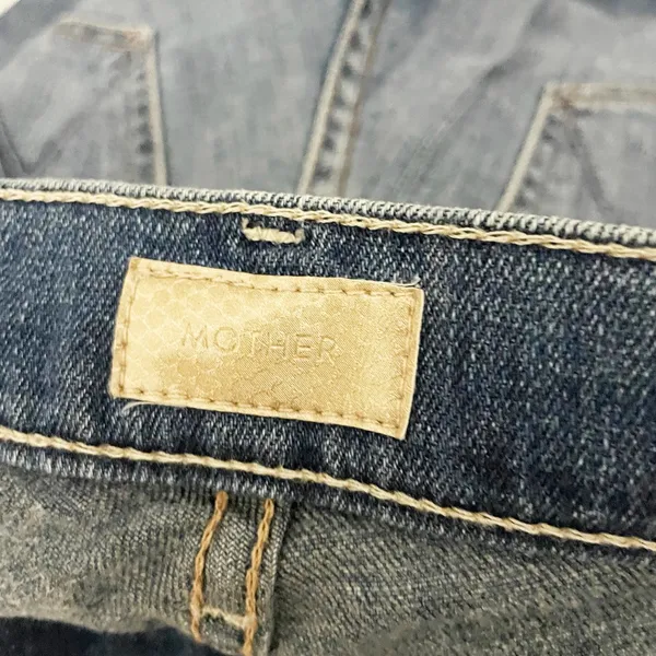 Mother Denim Skinny Not Skinny Mid Rise Cotton Stretch Jeans Blue Skies Tomorrow - Image 2