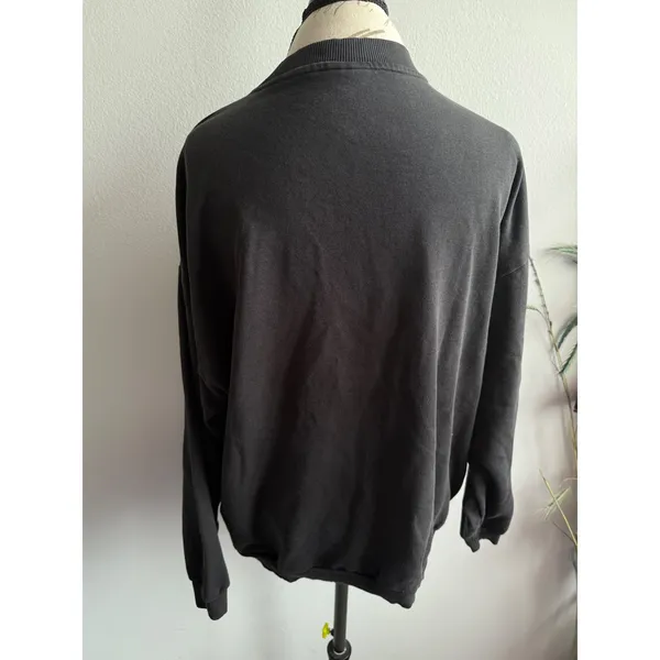 Gymshark‎ XS Black Long Sleeve Crewneck Pullover oversized Activewear Sweatshirt - Image 2