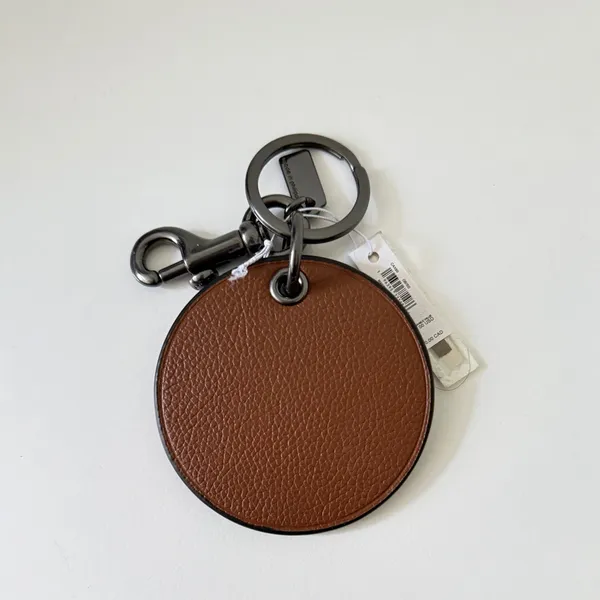 Coach NYC Baseball Keyring fob/ brown leather - Image 2
