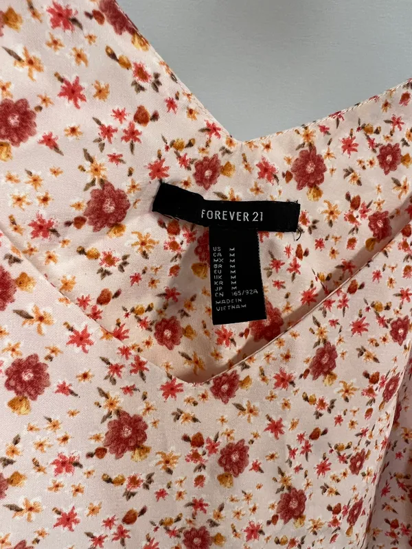 Floral Print Tank Top Orange Size M - Image 5
