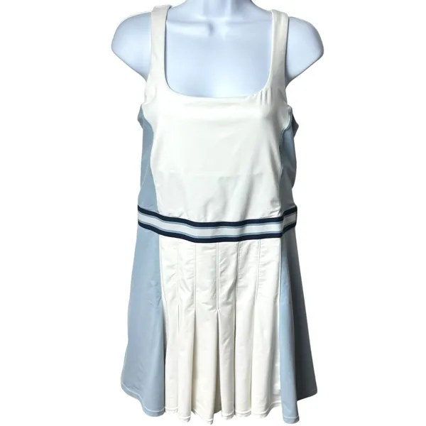The Upside Legacy Lucette Dress Blue White Pleated‎ Athletic Tennis Pickleball L - Image 3