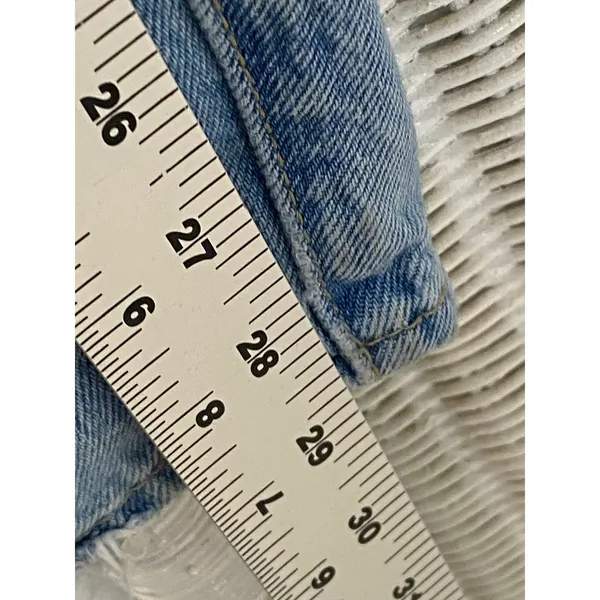 Levi's 501 94 Baggy Jeans Light Wash Distressed High Rise‎ Straight 27 - Image 11
