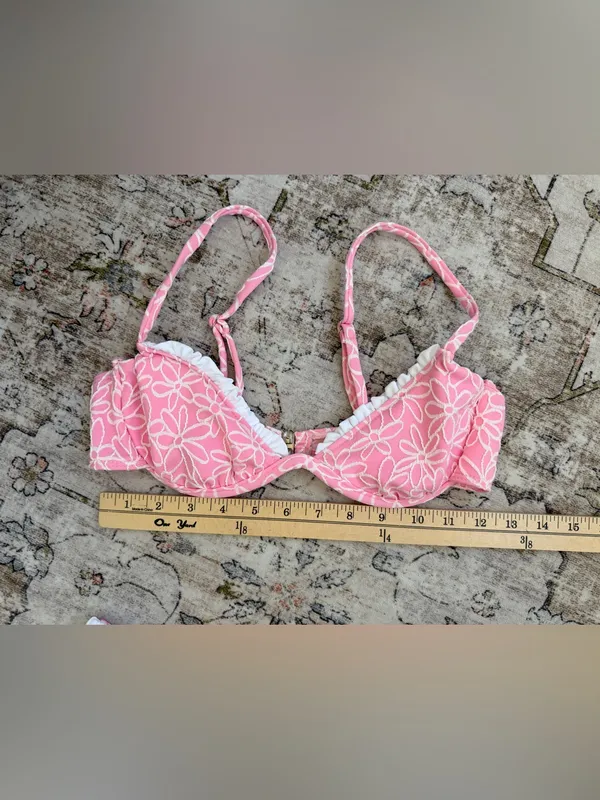 Pink & White Floral Bikini Set - Image 5