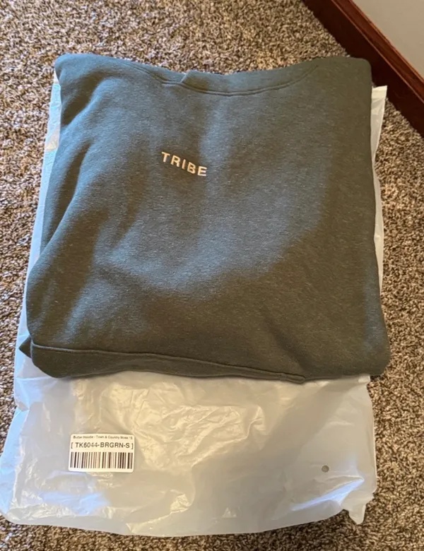 New Tribe Kelley Butter Hoodie Unisex Costal Country Side Pine Green Small - Image 4