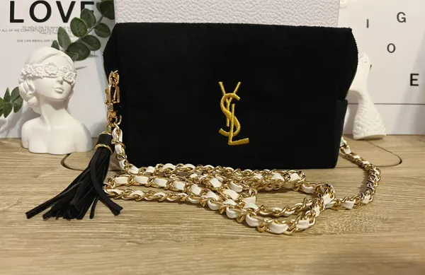 Yves Saint Laurent cosmetic Bag Pouch clutch Crossbody - Image 2