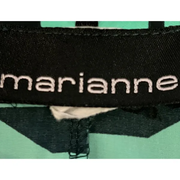 Marianne Tank Top Womens Large Green Black Aztec Geometric Sleeveless Blouse - Image 5
