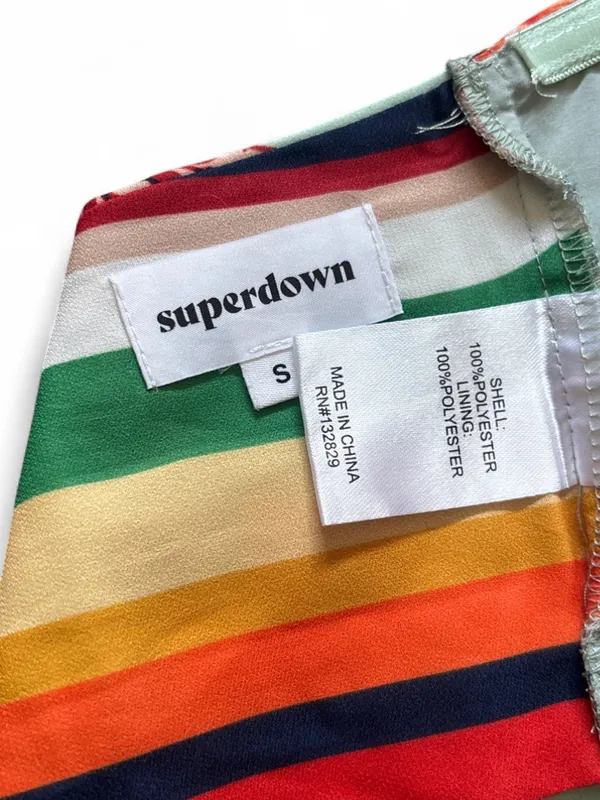 Superdown Sophia Bandana Top Mint w Multi Color Floral Handkerchief Top Size S - Image 7
