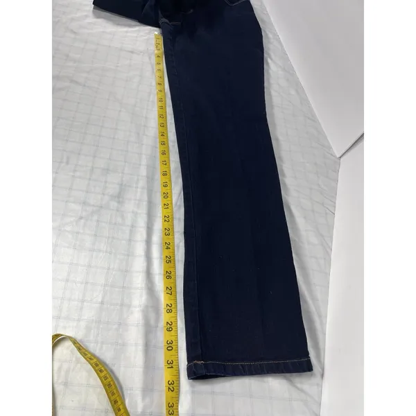 Gloria Vanderbilt Women’s Dark Wash Blue Denim Straight Leg Mid Rise Jeans 10 - Image 3