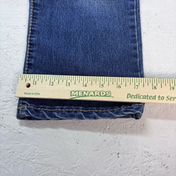 Nine West Jeans Womens 10/30 Bling Embroidered Rhinestone Capri Pants Blue Denim - Image 10