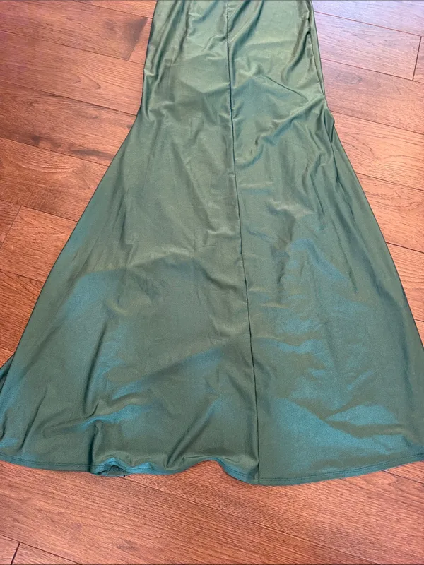 Cefian Formal Green Ruffle Long Gown Dress Size Small - C3-234 - Image 16