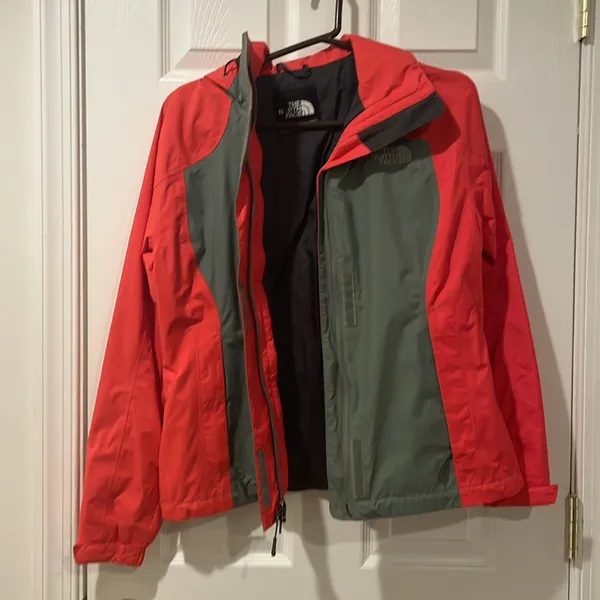 Red and grey North Face windbreaker jacket - Image 4
