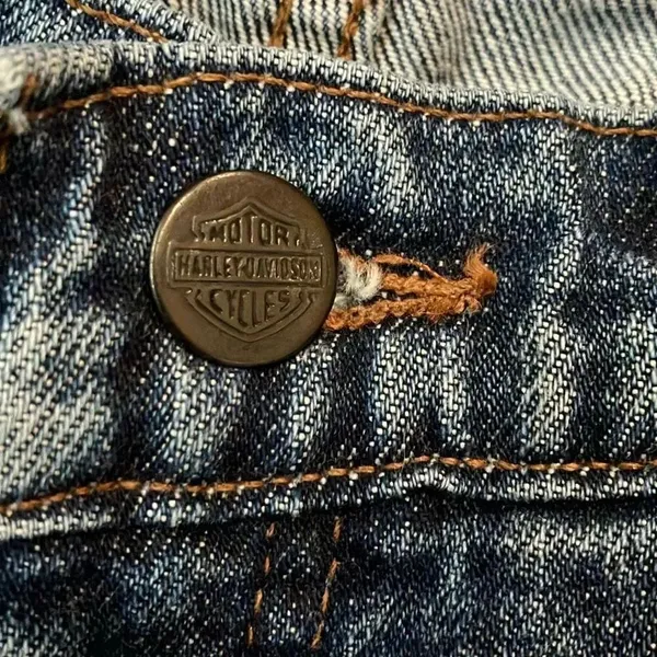 Y2K Harley Davidson 2007 100% cotton Straight Leg 2 Petite NEW #771 - Image 5