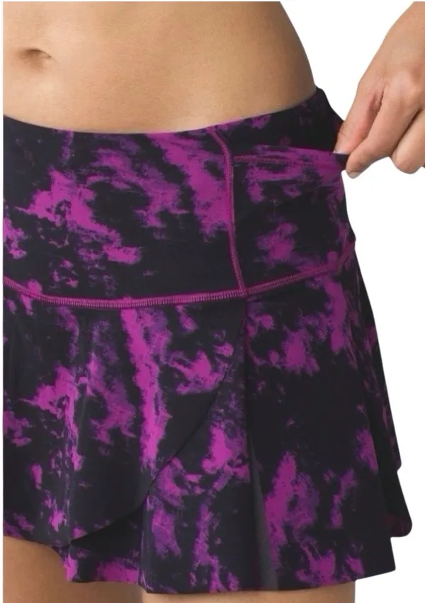 Lululemon Hit Your Stride Skirt Breezie Regal Plum Black / Black Size 10 Skort - Image 4