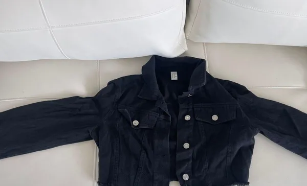 Black Jean Jacket Size XS - Image 7