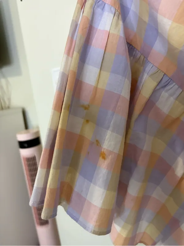 Amanda Uprichard Pastel Plaid Smocked Sundress in Yellow, Pink, Blue, Cream - Image 2