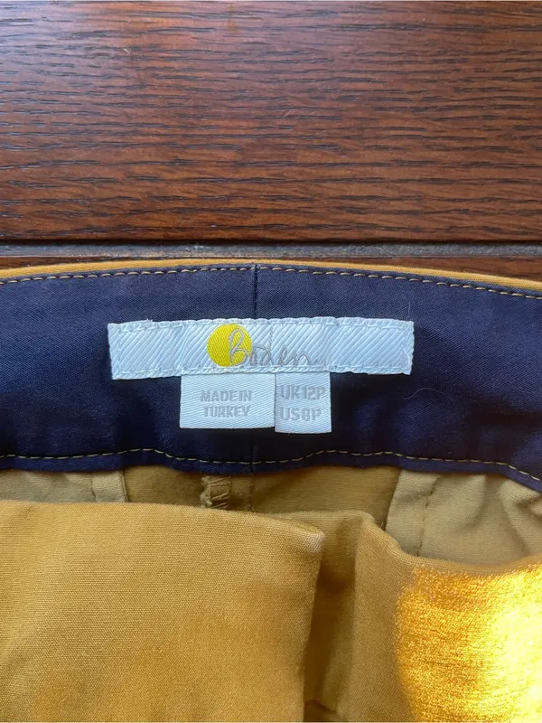 Boden Straight-Leg Pants in Mustard - Image 3