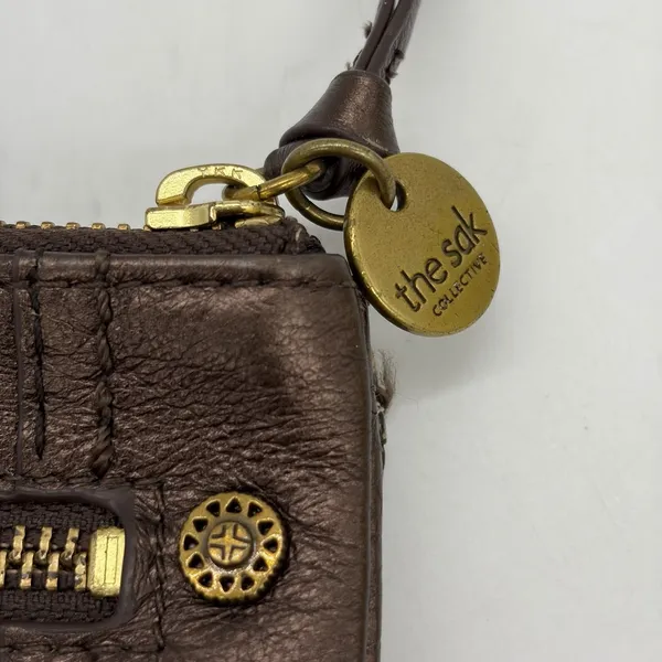 The Sak‎ Womens Wallet Bronze Leather Brass Hardware Reptile Print Trim Bi-Fold - Image 10