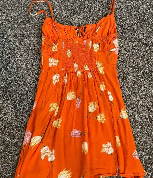 Urban Outfitters Orange Smocked Sundress - Image 5