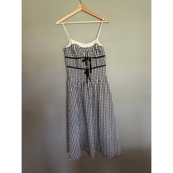 FOR LOVE & LEMONS Georgia Gingham Midi Dress Size Medium - Image 4
