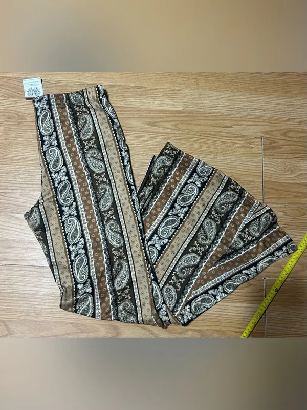 Fit & flare boutique boho western paisley vibes brown neutral tones ladies XL - Image 13