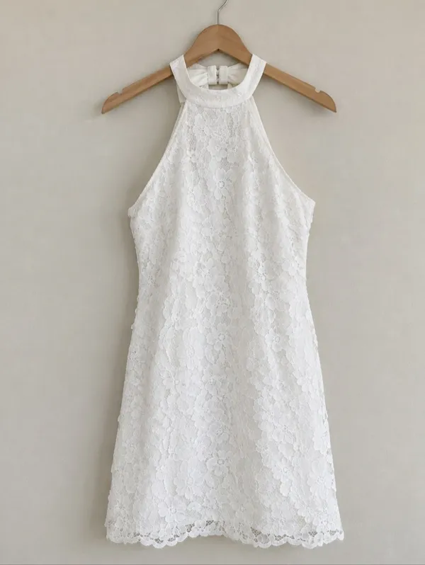 NWT Ivy + Blu White Floral Dress 12 - Image 3