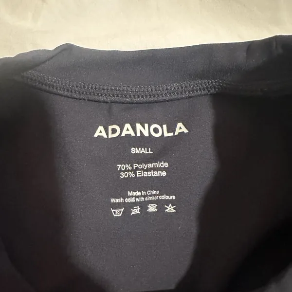 Adanola Blue/Grey Long Sleeve Crop Top - Image 4