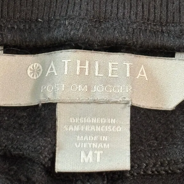 Athleta Post Om Jogger Black Modal Blend Yoga Pants Womens MT Tall 54023 - Image 3
