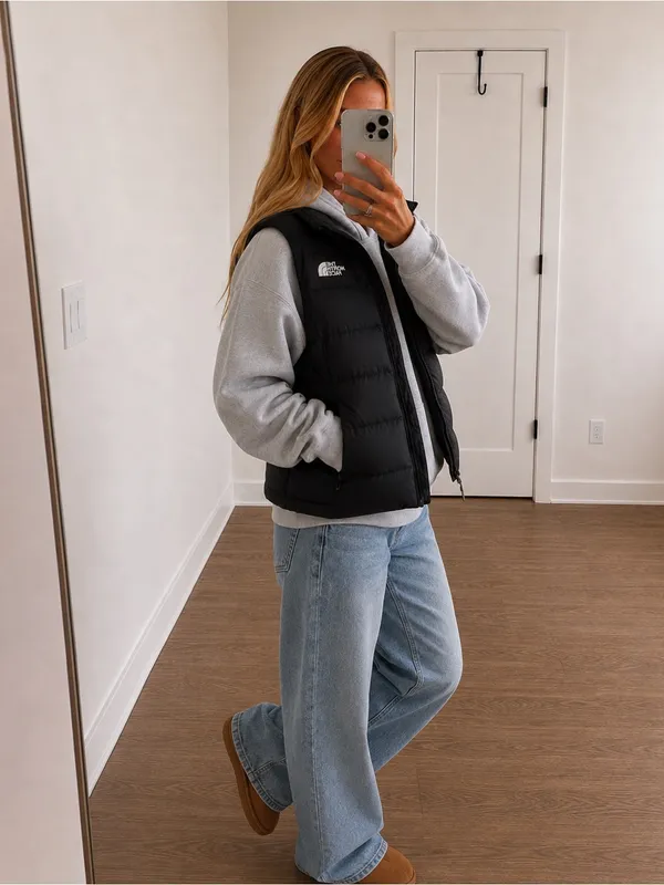The North Face A5 Series Black Puffer Vest - Image 2
