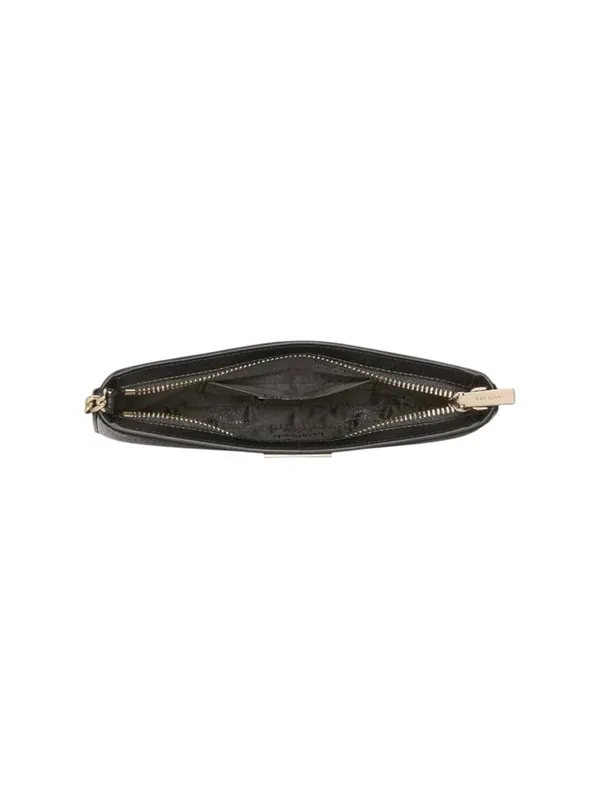 Kate Spade Black Saffiano Mini Shoulder Bag Pochette W/ Gold Chain Kenzie $249 - Image 4