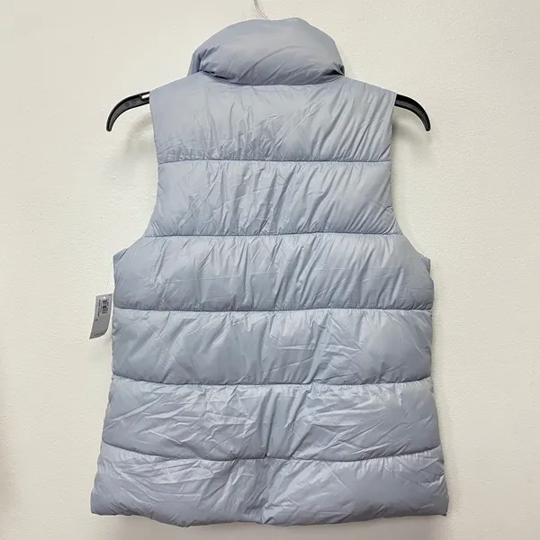 Old Navy Womens‎ Puffer Vest Size XS Gray Fleece Lined Full Zip Outdoor Fall - Image 6