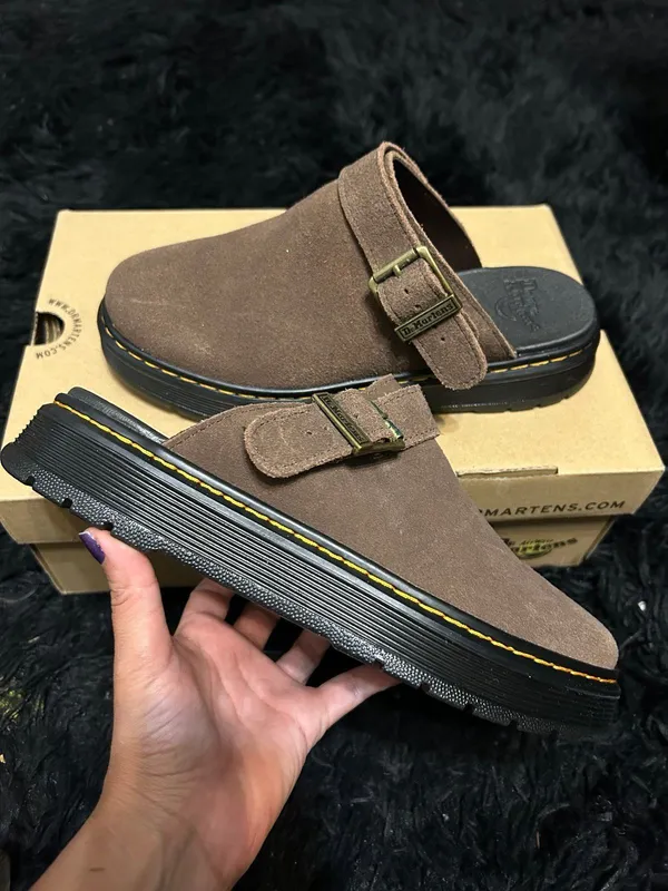 Dr Martens Brookline brown leather mules clogs slip on shoes women’s 9 new - Image 2