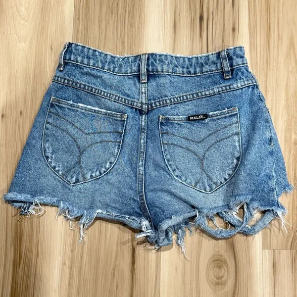 Rollas Duster High Rise Cutoff Jean Shorts Women’s 28 - Image 4