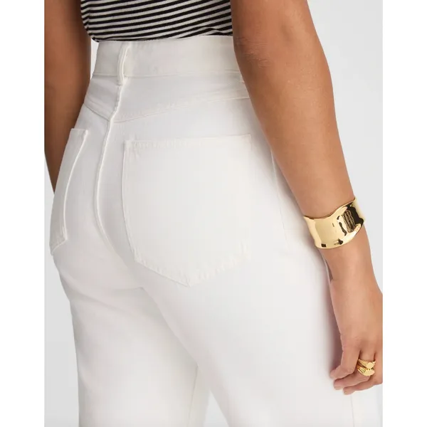 Madewell The Curvy Cleo Straight Jean White Rigid Denim High Rise US 29 NWT - Image 5