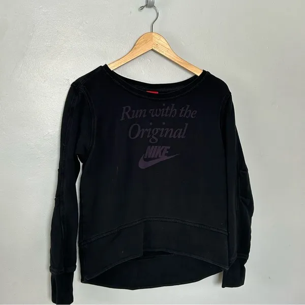 Nike “Run With the Original” Black Pullover Sweatshirt S Small - Image 3