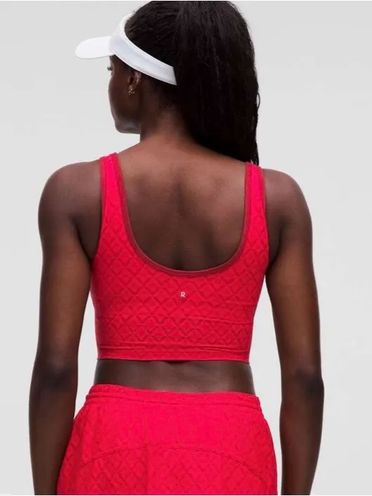 Lululemon NWT Textured Mesh Tennis Tank Top Med Support B/C Cup Red Size XL - Image 2