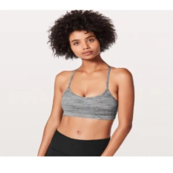 Lululemon Dark Marl Grey Flow Y Sports Bra 6 S - Image 5