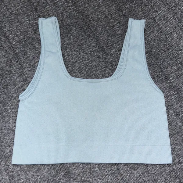Set Active Box Cut Bra Size XS Grey Blue Color Athleisure Workout Sports Bra - Image 2