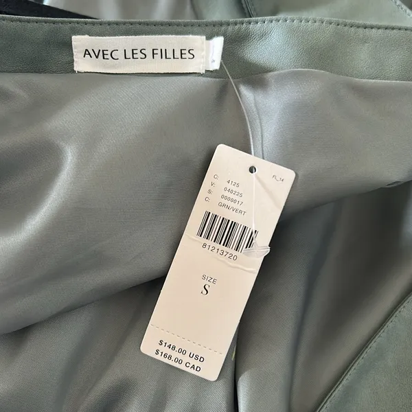 Anthropologie Avec Les‎ Filles Faux Leather Cross Back Fairycore Romper Sz S Grunge - Image 11