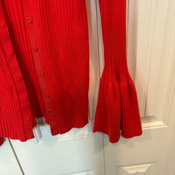 Cabi Red/Orange‎ Cardigan Size Medium - Image 4