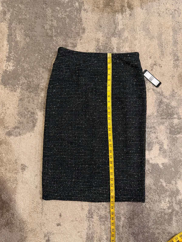 NWT Soho Black Tweed Pencil Skirt with Subtle Metallic Thread - Image 7