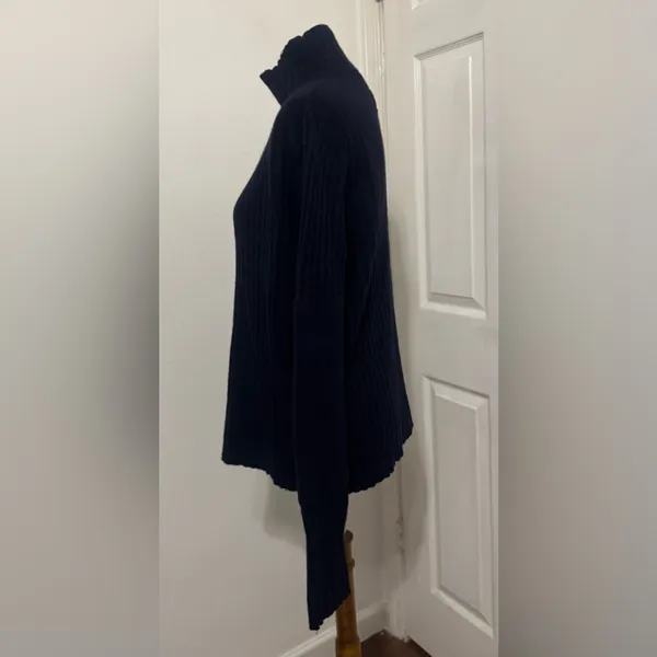 Vintage Abercrombie & Fitch Lambswool Blend Funnel Neck Sweater 90s Y2K Medium - Image 2