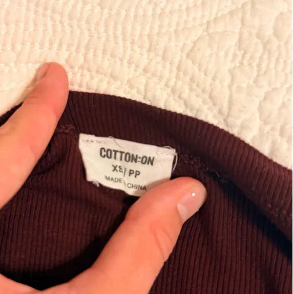 Cotton On Tight Long Sleeve Maroon - Image 3