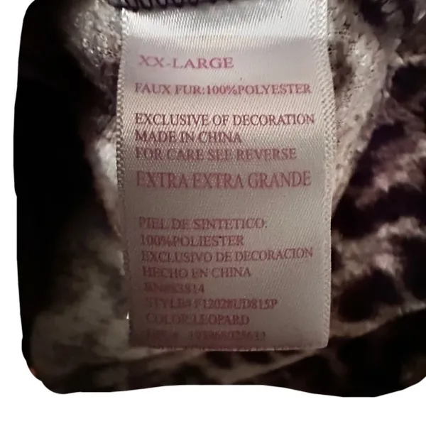 Cozy Sherpa Womens Leopard Print Fuzzy Fleece Pullover Half Zip Women Jacket XXL - Image 11