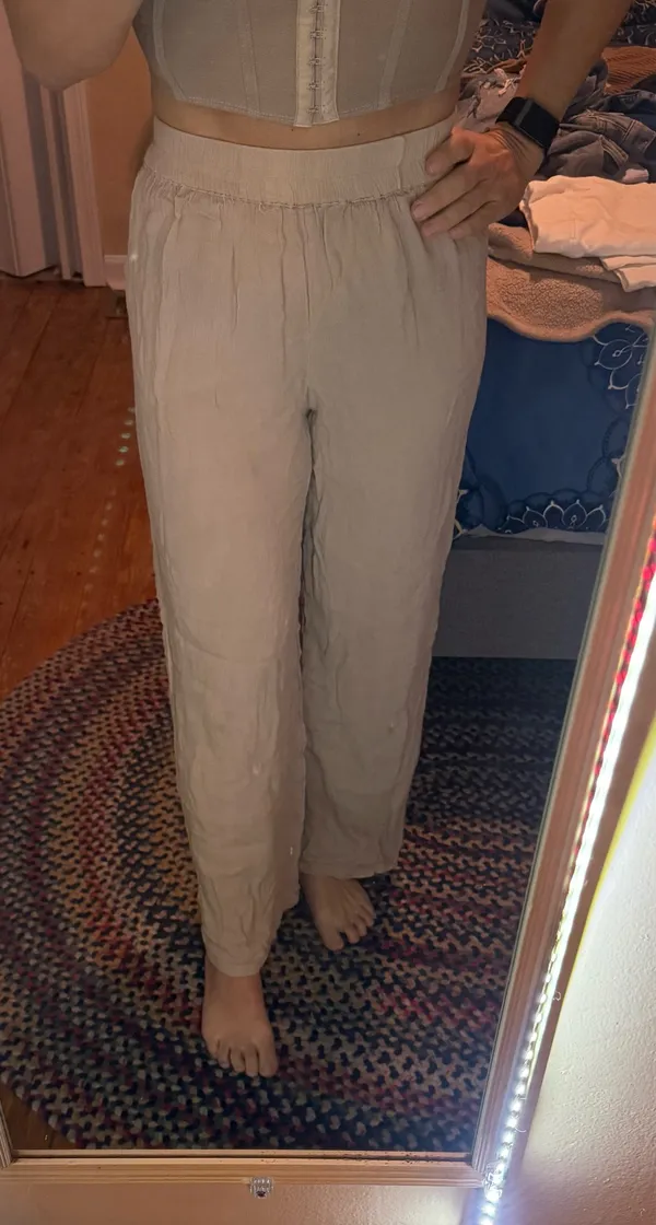 Nasty Gal Wide-Leg Pants beach - Image 3