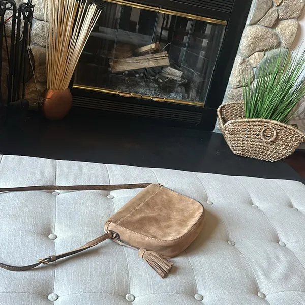 Lauren Ralph Lauren Brown Leather Suede Cow Leather Brown Saddle Crossbody Bag - Image 12